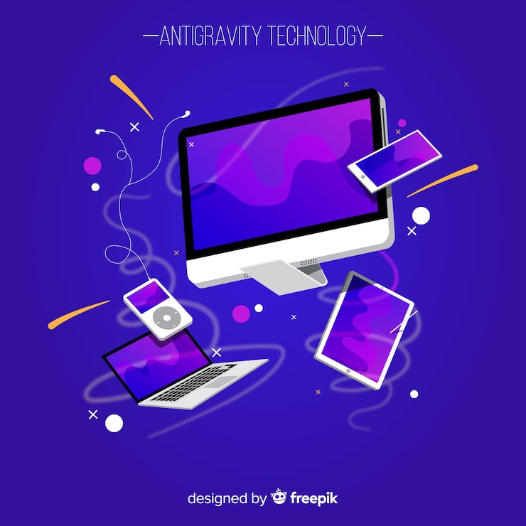 Free Vector floating group of devices