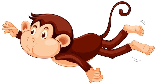 Free vector floating monkey cartoon character