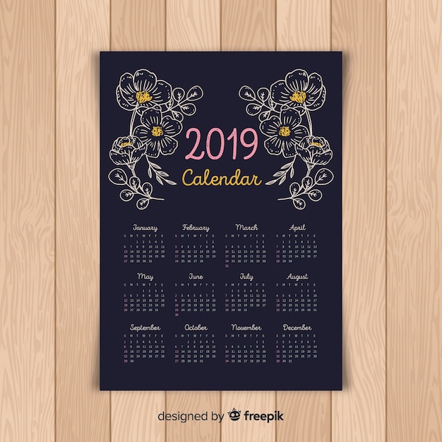 Calendario floreale 2019