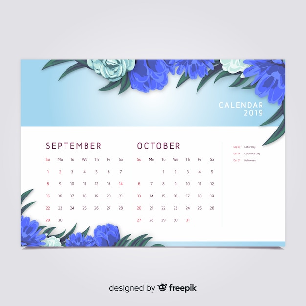 Calendario floreale 2019