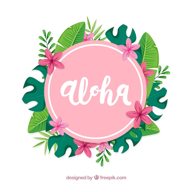 Floral aloha background