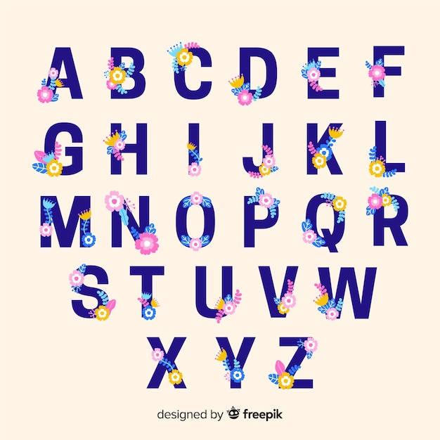 floral alphabet