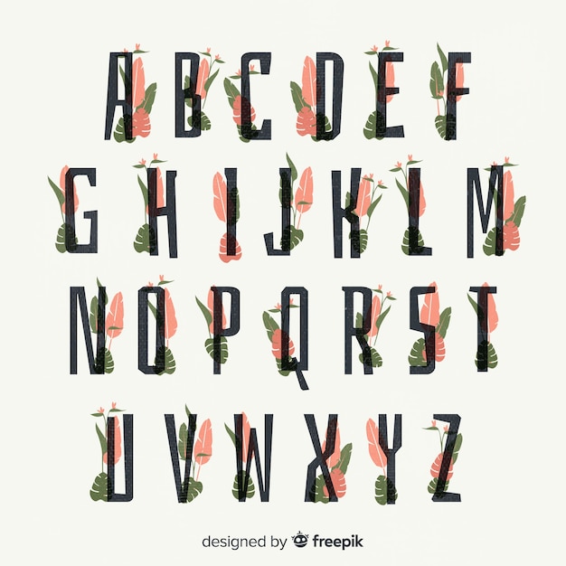 Floral alphabet