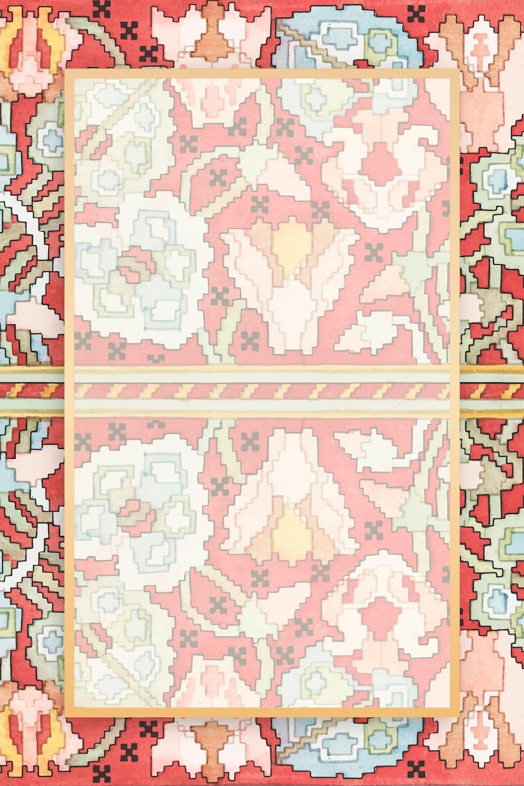 Free Vector floral antique pattern vector frame copy space