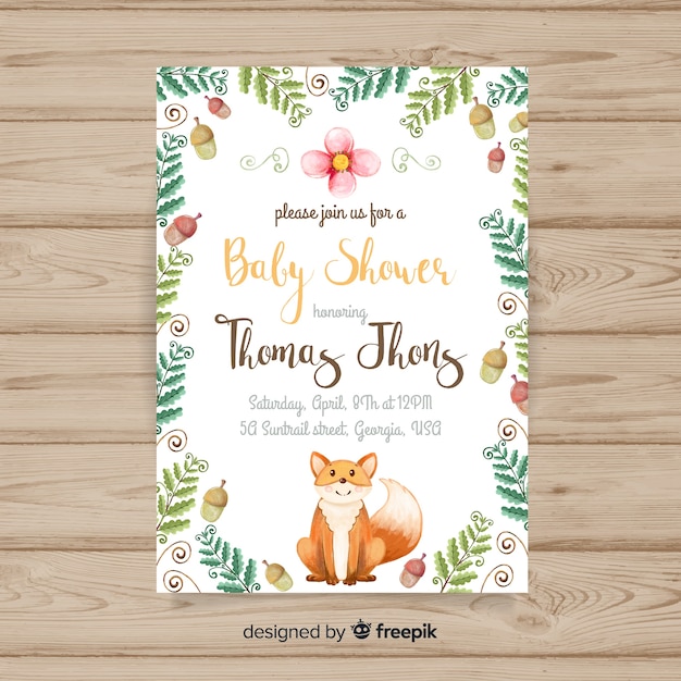 floral baby shower template