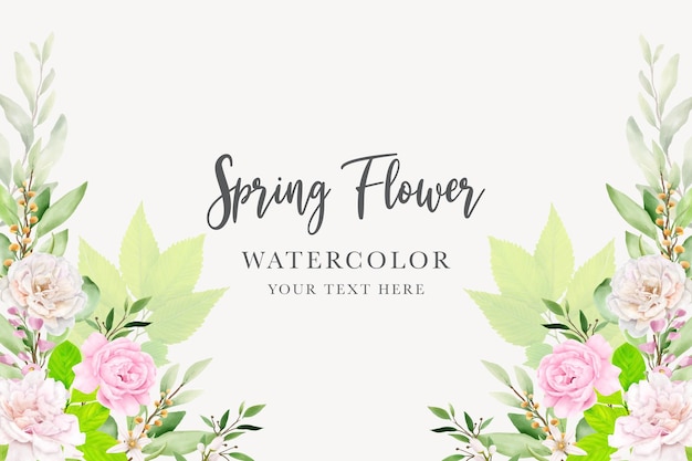 Free vector floral background and border design