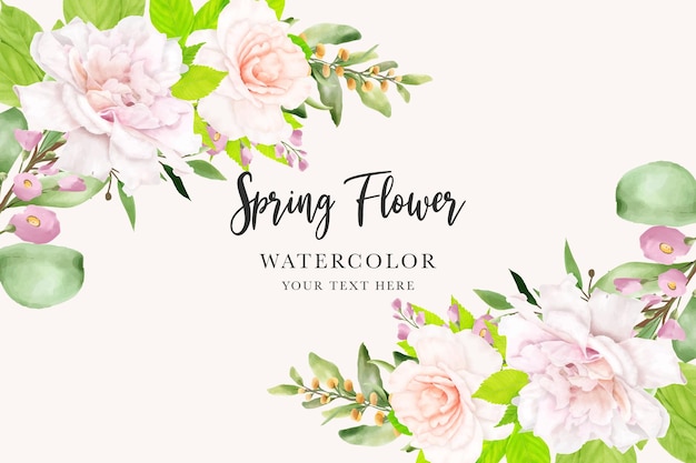 Free vector floral background and border design