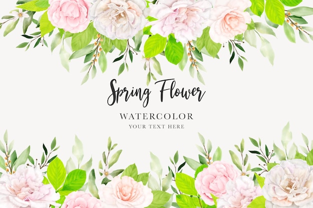 Free vector floral background and border design