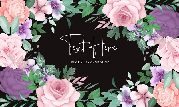 floral background design with beautiful flower