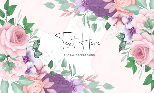 floral background design with beautiful flower