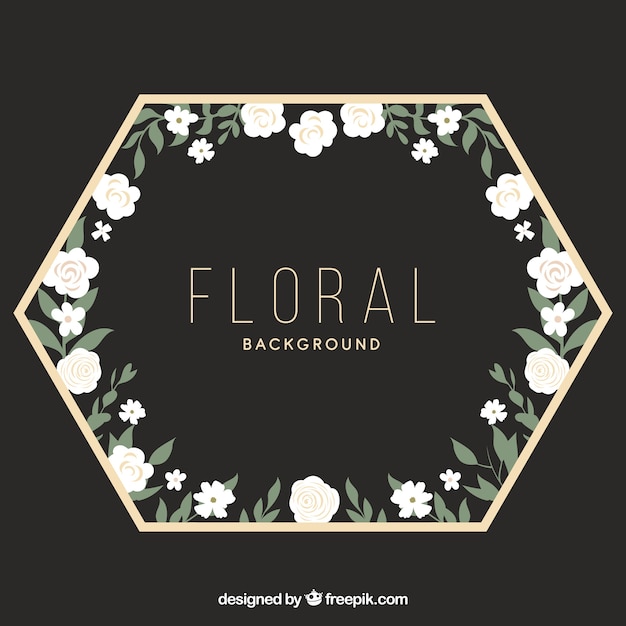 Free vector floral background in hand drawn style