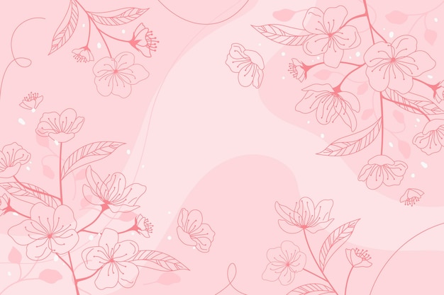 Free vector floral background hand drawn