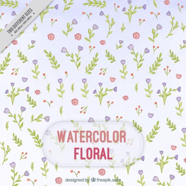 Free vector floral background painted with watercolors