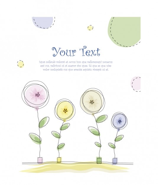 Floral background in pastel colors