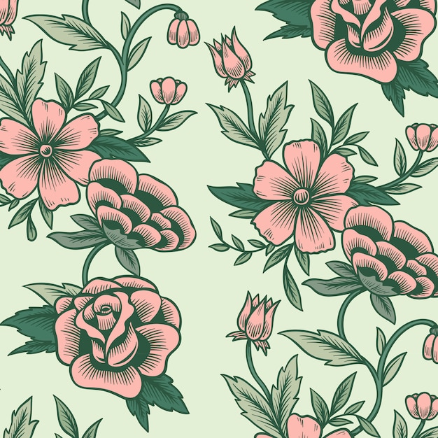 Free vector floral background pattern