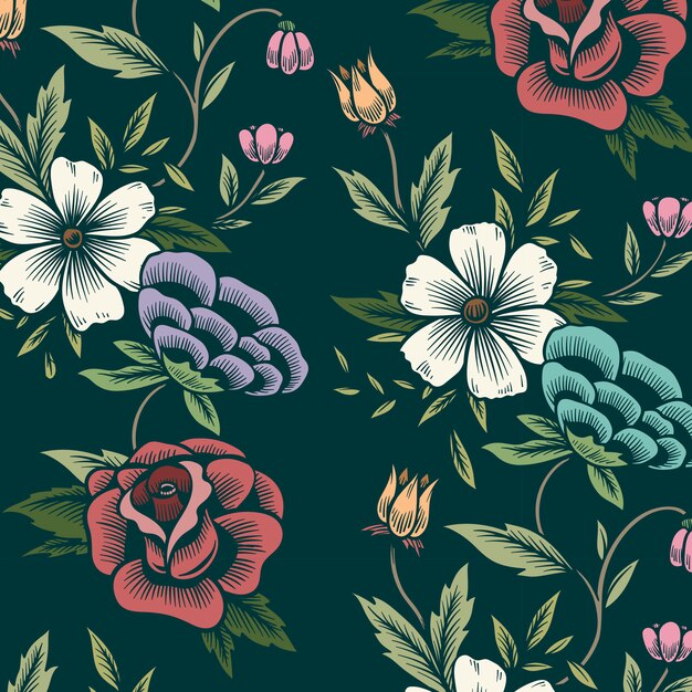 Floral background pattern