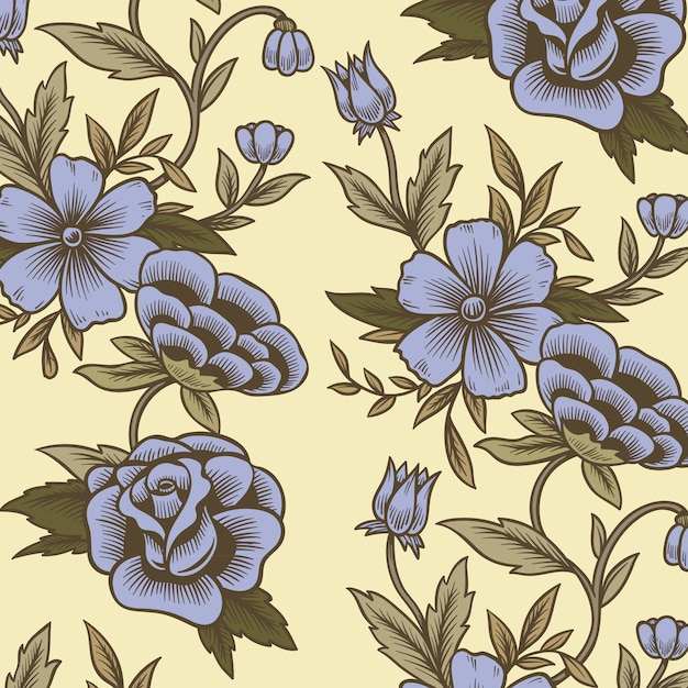 Free vector floral background pattern