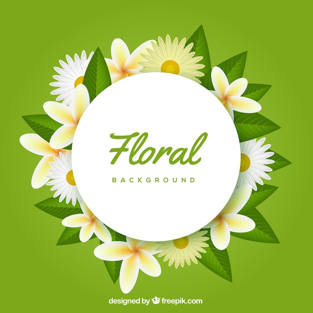 Floral background in realistic style