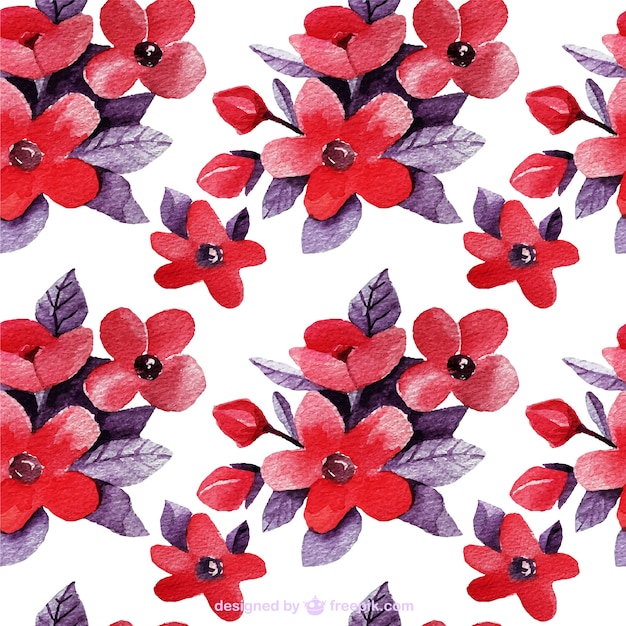 Floral background in red and purple tones