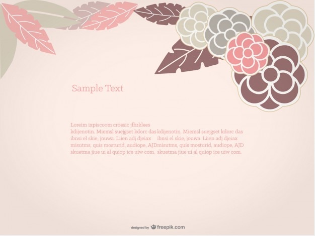 Floral background rose design