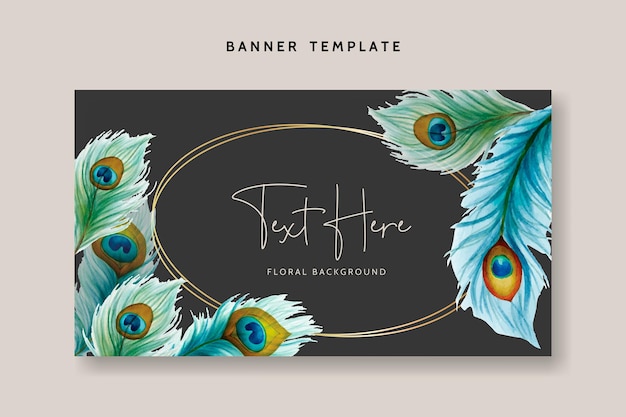 Floral background with beautiful rose flower and peacock feather