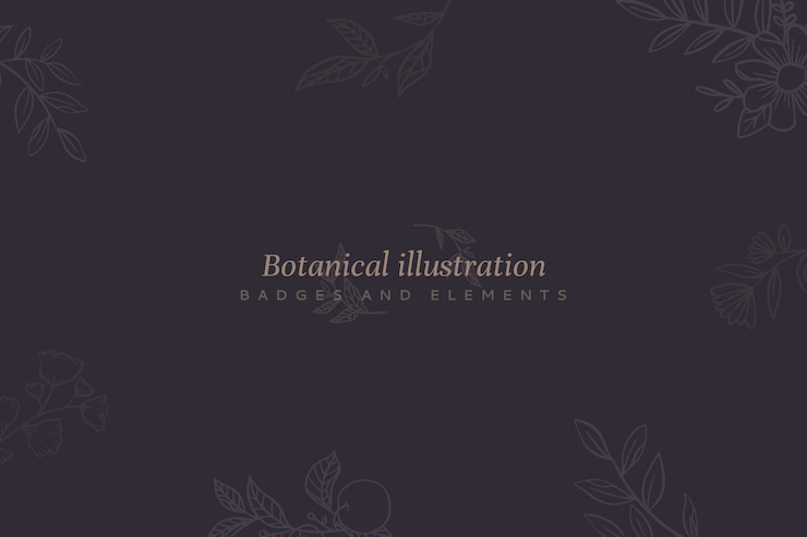 無料Vector 植物のイラストと花の背景