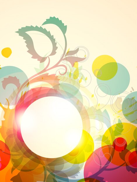 Floral background with circular space