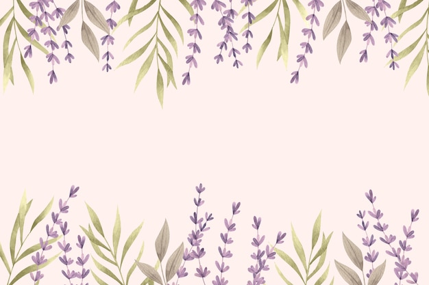 Free vector floral background with empty space