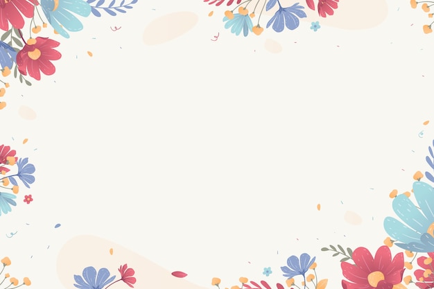 Floral background with frame