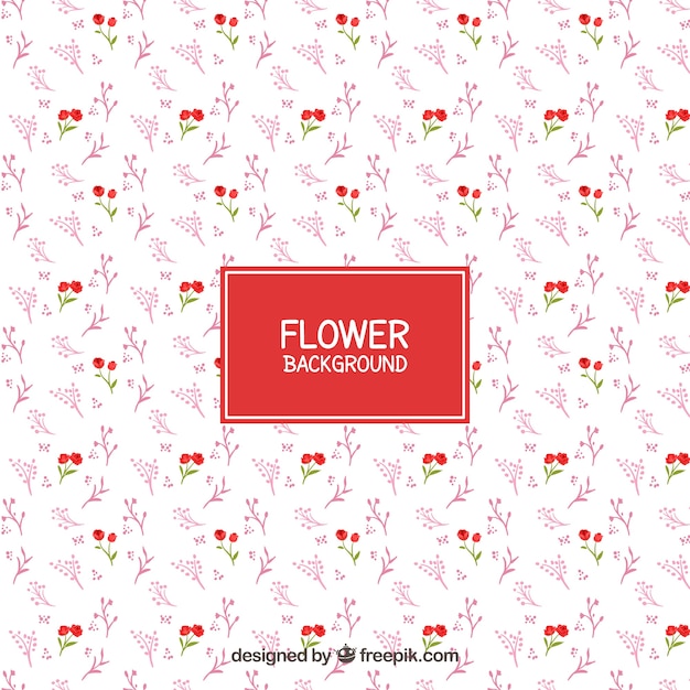 Free vector floral background with pattern style