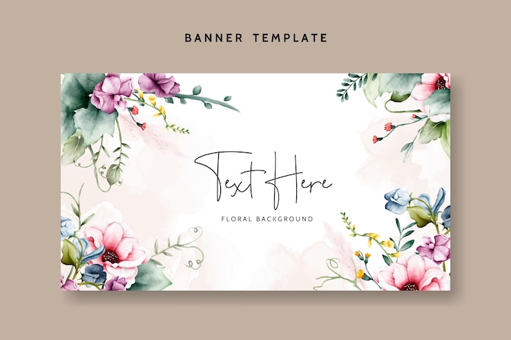 Free Vector floral background with pink flowers and green leaves