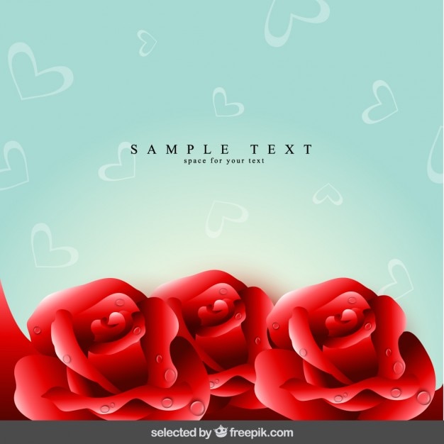 Free vector floral background with roses