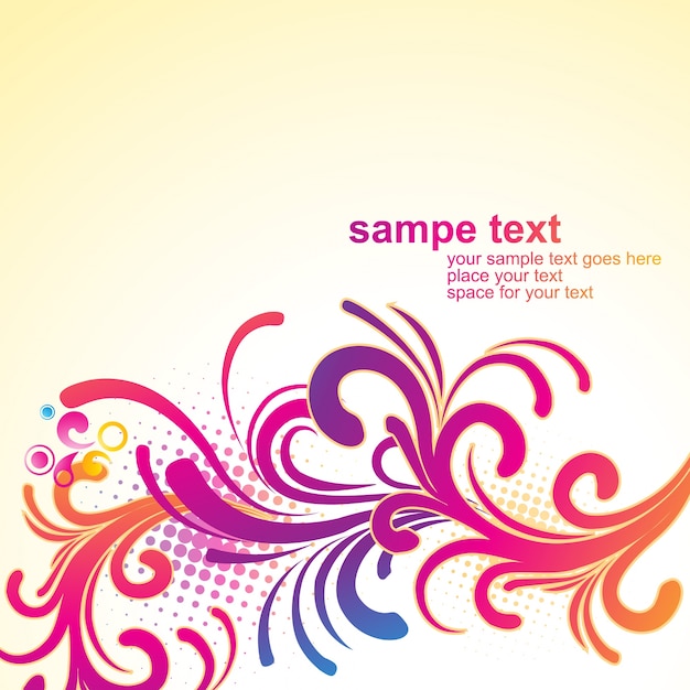 Free vector floral background with space for text