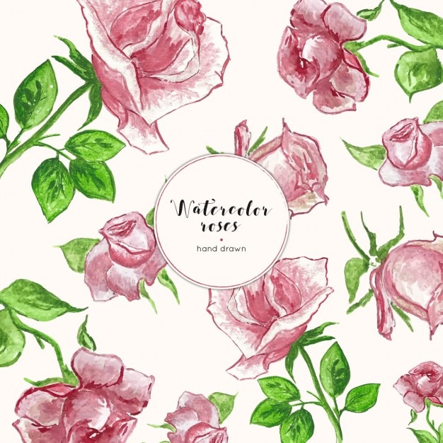 Floral background with watercolors