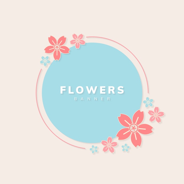 Free vector floral banner vector