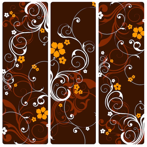 Free vector floral banners collection