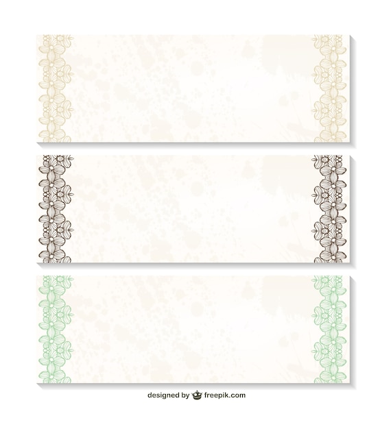 Floral banners collection 