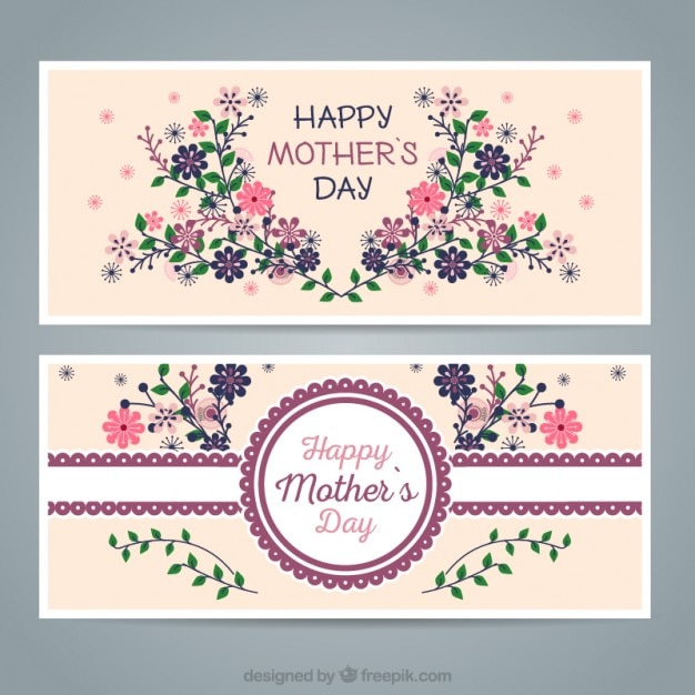 Floral banners mother's day