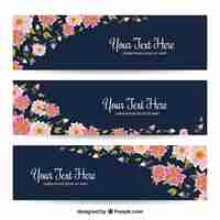 Free vector floral banners