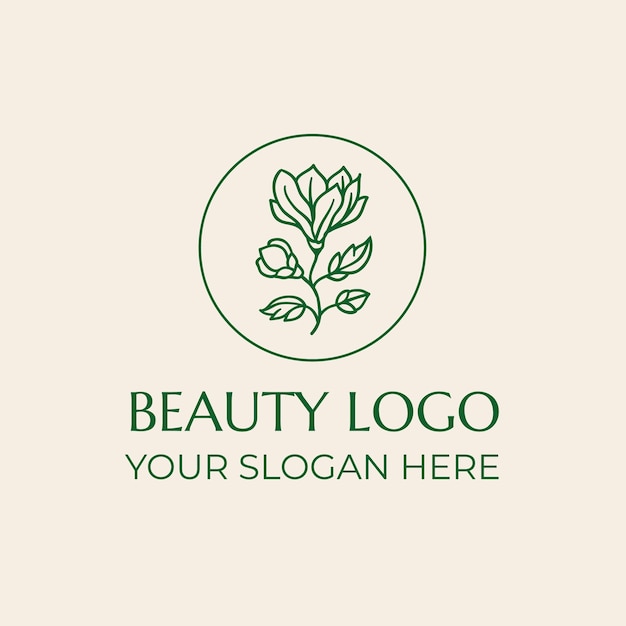 Free vector floral beauty s.a logo design