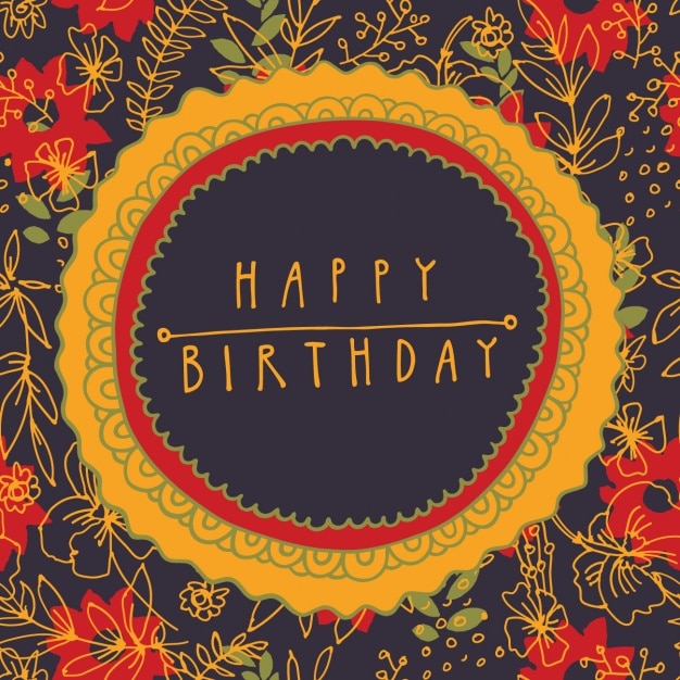 Floral birthday background