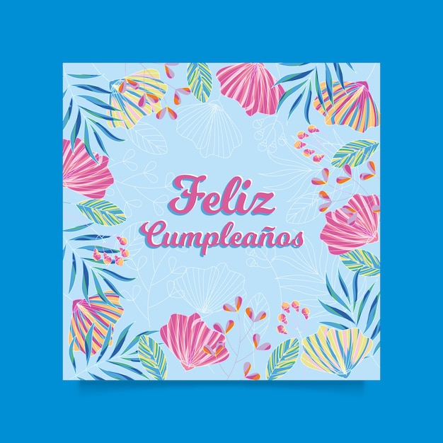 Floral birthday card