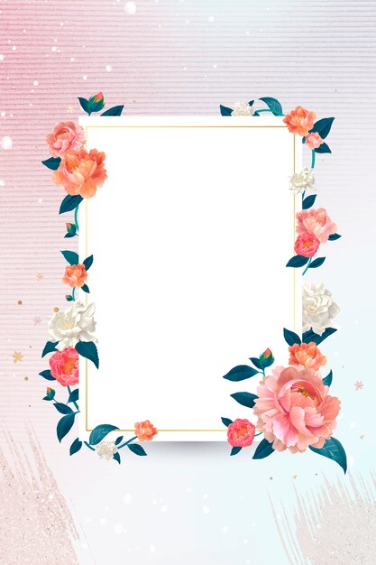 Floral blank frame