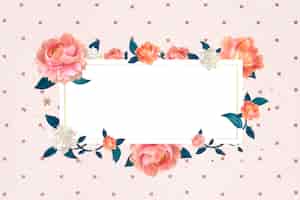Free vector floral blank frame