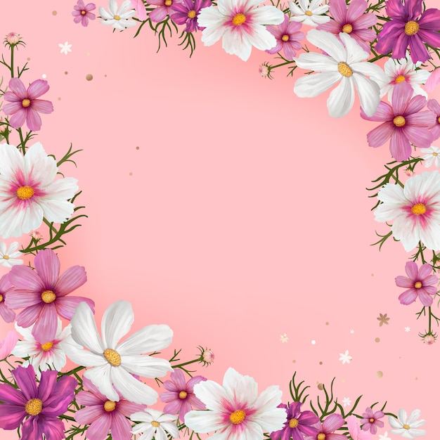 Free vector floral blank space vector