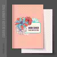 Free vector floral book cover design