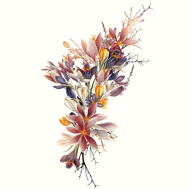 꽃 무늬 boquet 디자인
