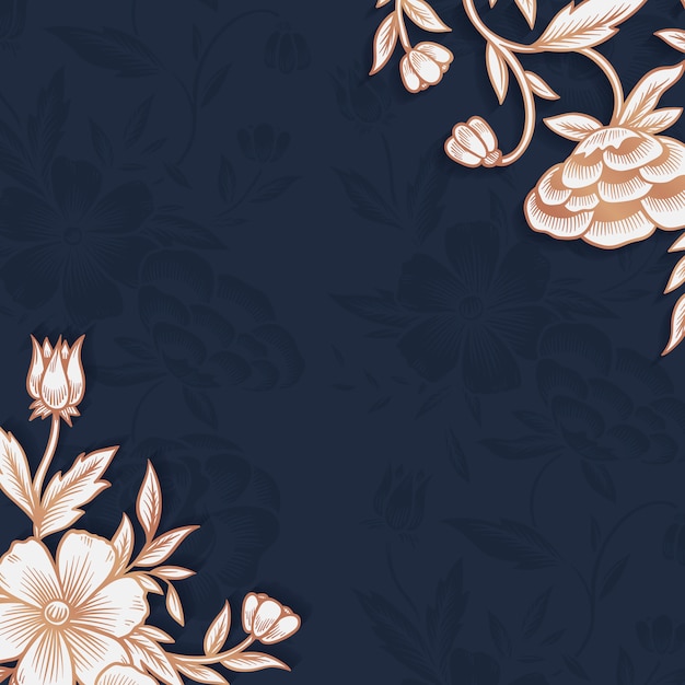 Free vector floral border with copy space