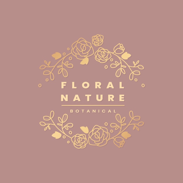 Floral botanical frame