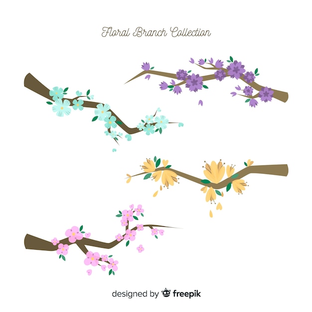 Free vector floral branch collection